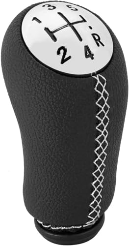 Weixxoai Auto-Schaltknauf-Adapter Für Laguna für Megane 2 Autoinnenausstattung 5 für Geschwindigkeitsschaltknauf(Silver Black Line) von Weixxoai