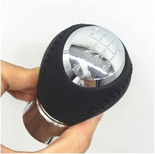 Weixxoai Auto-Schaltknauf-Adapter Für Mazda 6 M6 2002 2003 2004 2005 2006 2007 Chrom-Schaltknauf, Schalthebel, Stift, Gamasche, Kofferraumabdeckung, Auto-Styling-Zubehör(6 Speed) von Weixxoai