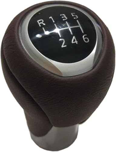 Weixxoai Auto-Schaltknauf-Adapter Für Mazda 6 für Mazda 3 für Axela Cx-5 Cx-4 Auto Schaltknauf(6 Speed Brown) von Weixxoai