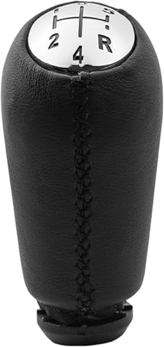 Weixxoai Auto-Schaltknauf-Adapter Für Renault Für Clio III 2005-2009 Für Megane II 2002-3009 Für Scenic II 2003-2006 Leder Schaltknauf Hebel Schalthebel Gamasche Boot Abdeckung(Matte Cap Black) von Weixxoai