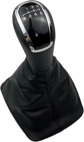 Weixxoai Auto-Schaltknauf-Adapter Für Skoda Für Octavia A5 A6 Auto Schaltknauf Hebel Stift Griff Gamasche Boot Abdeckung Fall 2004 2005 2006 2007 2008 2009 2010 2011 2012(5 Speed Black) von Weixxoai