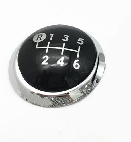Weixxoai Auto-Schaltknauf-Adapter Für TOYOTA Für Corolla 1.8MT 2007-2013 Für AVENSIS Für YARIS D4D Für RAV4 5/6-Gang-Schaltknaufhebel-Emblem-Kappenabdeckung(6 Speed Black) von Weixxoai