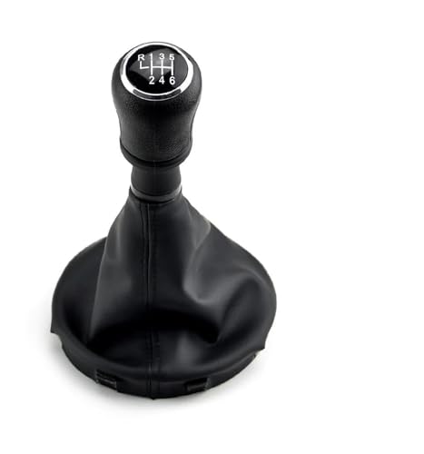 Weixxoai Auto-Schaltknauf-Adapter Für Transporter T5 T5.1 T6 Gp 2003-2011 Schaltknauf Leder Gamasche Boot Auto Styling(Schwarz,6) von Weixxoai