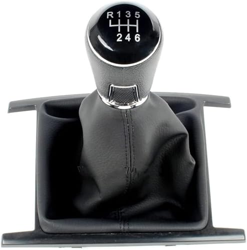 Weixxoai Auto-Schaltknauf-Adapter Für VW für Amarok 2010-2015 Auto-Styling 6 für Geschwindigkeit Schalthebel Schaltknauf(6 Speed Black) von Weixxoai