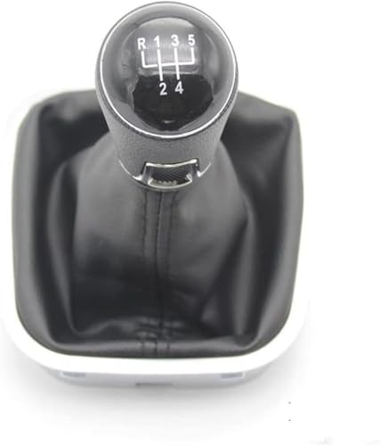 Weixxoai Auto-Schaltknauf-Adapter Für vw für polo 6R 6C 2009-018 Getriebe Stick Leder Boot(5 speed) von Weixxoai