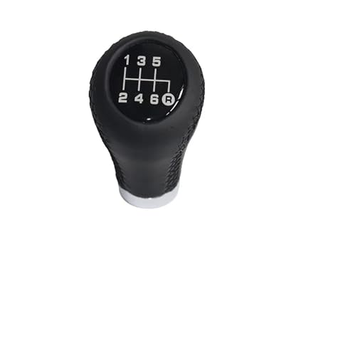 Weixxoai Auto-Schaltknauf-Adapter Universal 5/6 für Speed ​​Auto manuelle Schaltknauf Schalthebel Stick Rot Schwarz Stitche PU Leder für Honda für Civic für FIT für CITY für CRV(Black line 6 Speed) von Weixxoai