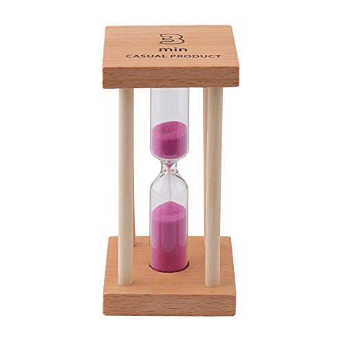 Mehrfarbige Sanduhr aus Holz für Heim und Schule. 3min rose von Weiye