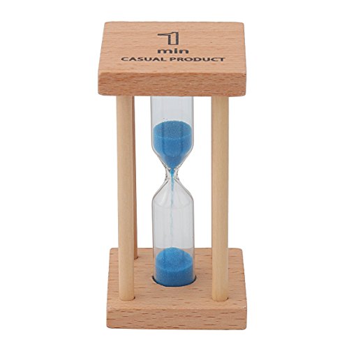 Mehrfarbige Sanduhr aus Holz für Heim und Schule. 1min blau von Weiye