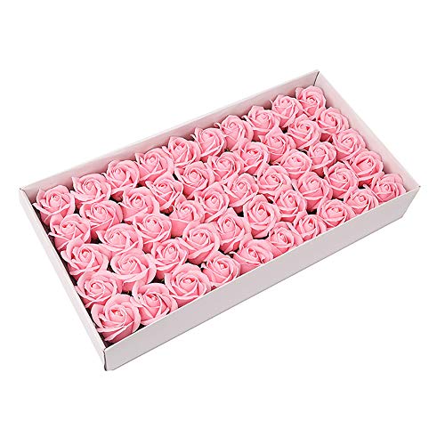 50 Stück Seifen-Rosenblüten – Flora-Duft Seife Rose Blume – Pflanzen-Seife, Geschenk für Jahrestag/Geburtstag/Hochzeit/Valentinstag Box von Weiye