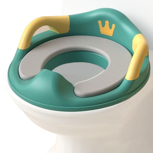 Toilettensitz Für Kinder Mit Griffen, Töpfchen Training Sitze, WC Sitz Baby Training Toilettentrainer Mit Rutschfest Matte, Integrierter Spritzschutz, Reise Toilettensitzmatte Für Jun-gen Und Mädchen von Weiyidea
