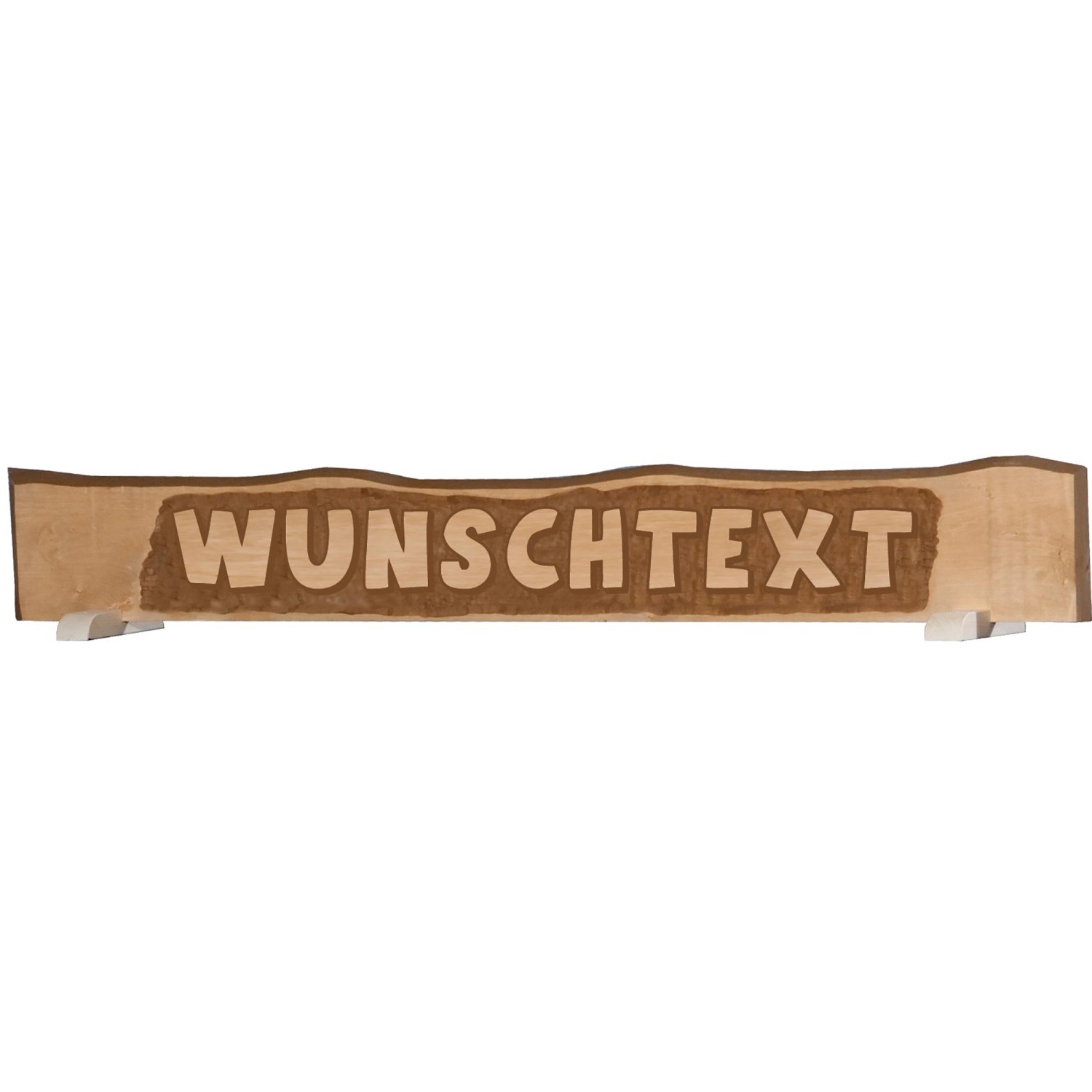 Massivholzschild mit individuellem Text bis zu 12 Buchstaben von WEKA