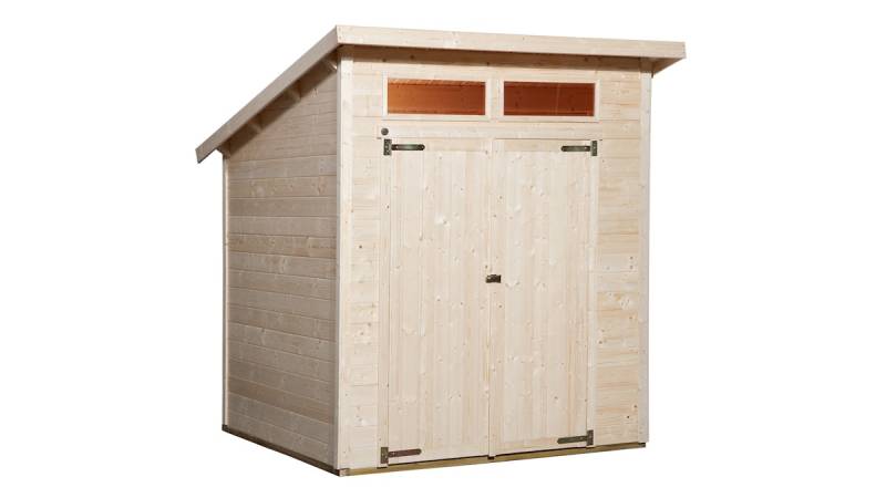 Weka 19 mm Gartenhaus 325 A 198 x 194 cm Aktionsangebot naturbelassen 198 x 194 cm - 50 % Rabatt auf Dacheindeckung von Weka