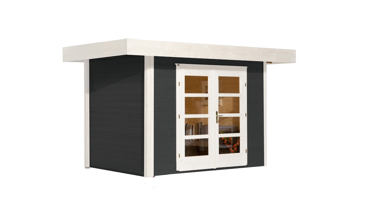 Weka 28 mm Designhaus 126 -295 x 210 cm-anthrazit - 50 % Rabatt auf Dacheindeckung von Weka