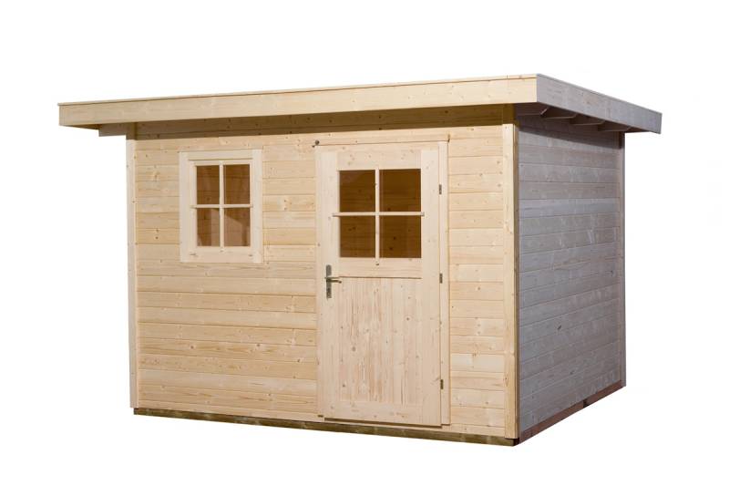 Weka 28 mm Gartenhaus 170 mit Vordach (50 cm)  Gr. 3 (295 x 300 cm) - 50 % Rabatt auf Dacheindeckung von Weka