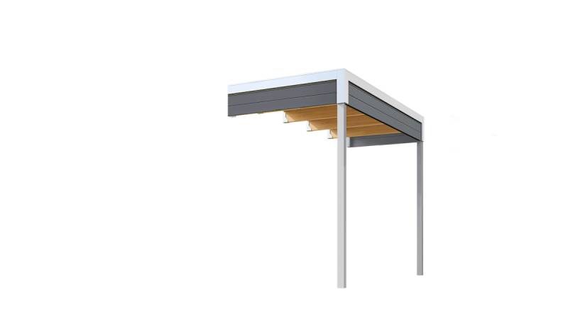 Weka Anbaudach für Gartenhaus Batu 3 dunkelgrau 150 x 300 cm von Weka