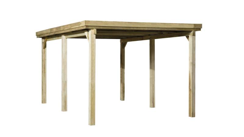 Weka Einzelcarport 617 PVC Kunststoffdach Einzelcarport 617 Gr. 1 (322 x 512 cm) (Holzcarport) von Weka