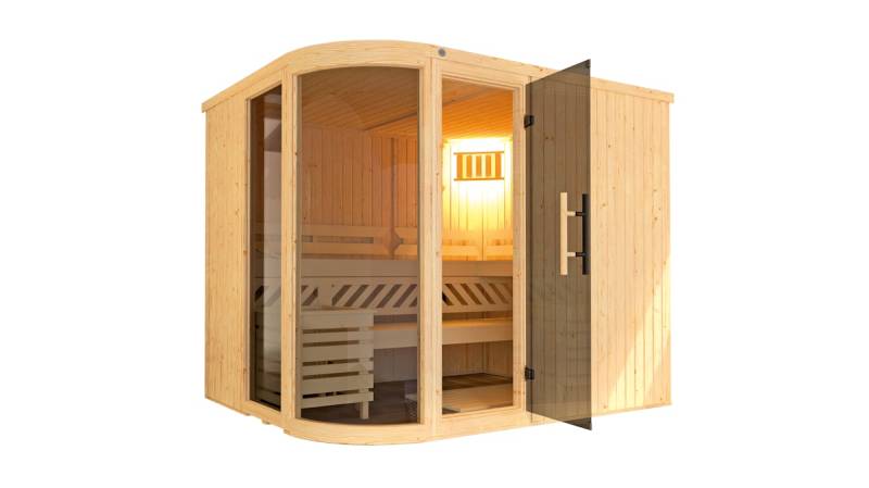 Weka Element-Designsauna Sara 2 Sparset inkl. Ofen-9,0 kW Saunaofen OS inkl. Steuerung - "Alles dabei" von Weka