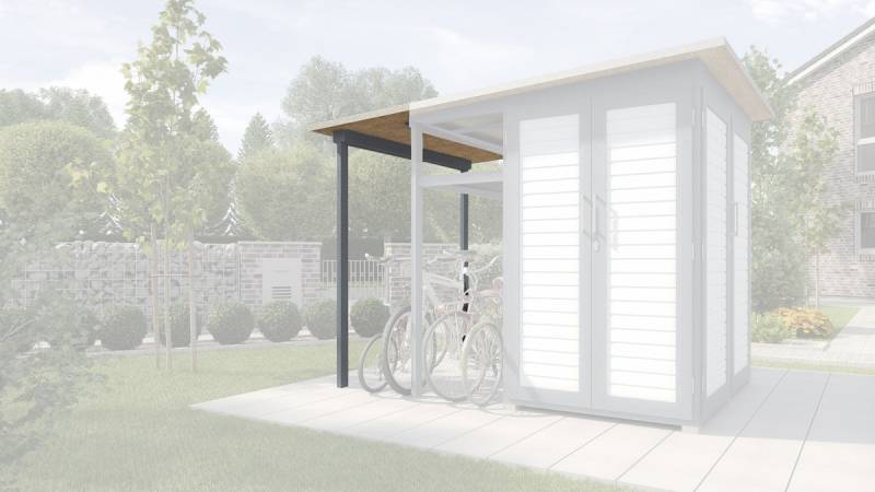 Weka Garten [Q] Erweiterung Model [Family] Fahrradunterstand-grau von Weka