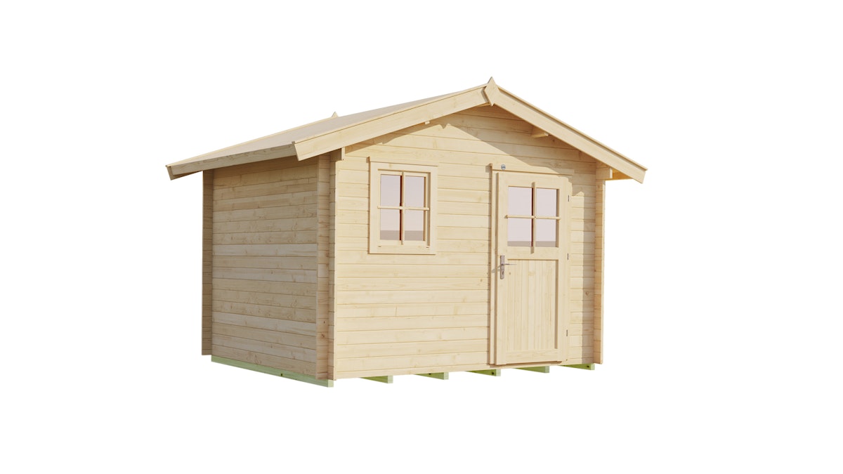 Weka Gartenhaus 106 mit Vordach 300 x 200 cm - 50 % Rabatt auf Dacheindeckung von Weka