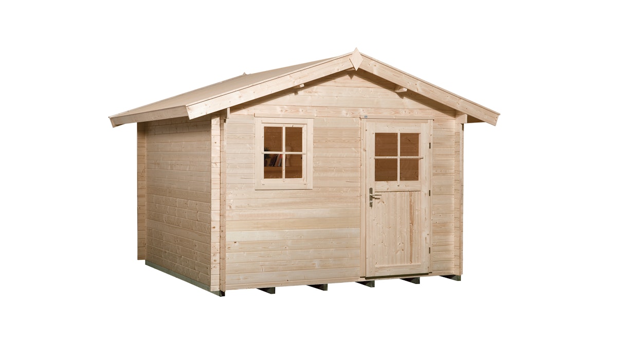 Weka Gartenhaus 106 mit Vordach 300 x 300 cm - 50 % Rabatt auf Dacheindeckung von Weka
