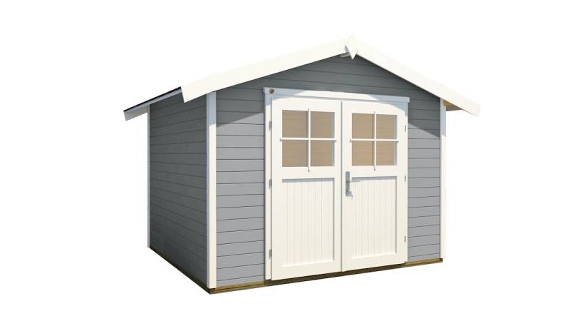 Weka Gartenhaus 122 - 28 mm-Gartenhaus 122 - 240 x 235 cm (Gr. 2)-grau - 50 % Rabatt auf Dacheindeckung von Weka