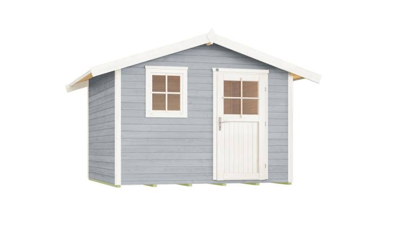 Weka Gartenhaus 123 - 28 mm grau 300 x 235 cm inkl. Einzeltür/Fenster (Gr. 4) - 50 % Rabatt auf Dacheindeckung von Weka