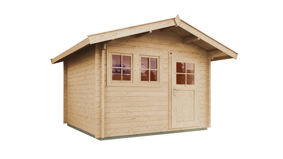 Weka Gartenhaus 139 mit Vordach 300 x 250 cm - 50 % Rabatt auf Dacheindeckung von Weka