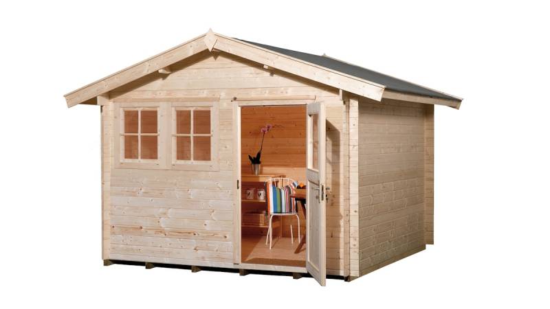 Weka Gartenhaus 139 mit Vordach 300 x 300 cm - 50 % Rabatt auf Dacheindeckung von Weka