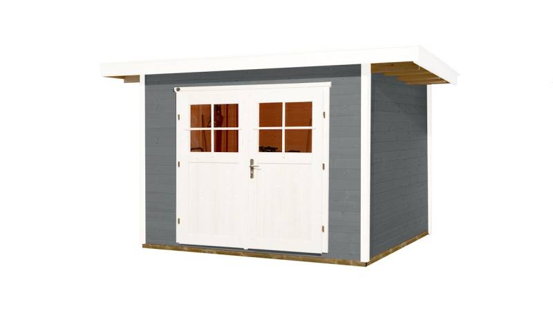 Weka Gartenhaus 179 - 28 mm-Gartenhaus 179 Gr. 1 (235 x 209 cm)-grau - 50 % Rabatt auf Dacheindeckung von Weka
