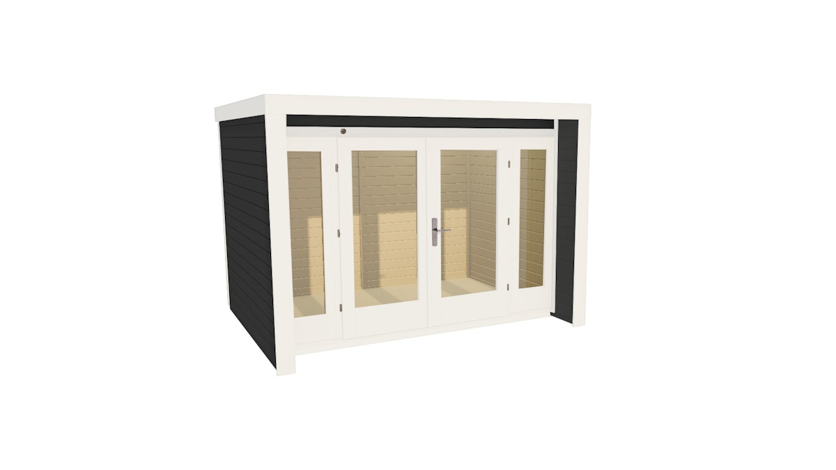 Weka Gartenhaus 263 mit großer Glasfront - 28 mm anthrazit 295 x 235 cm (Gr. 2) - 50 % Rabatt auf Dacheindeckung von Weka