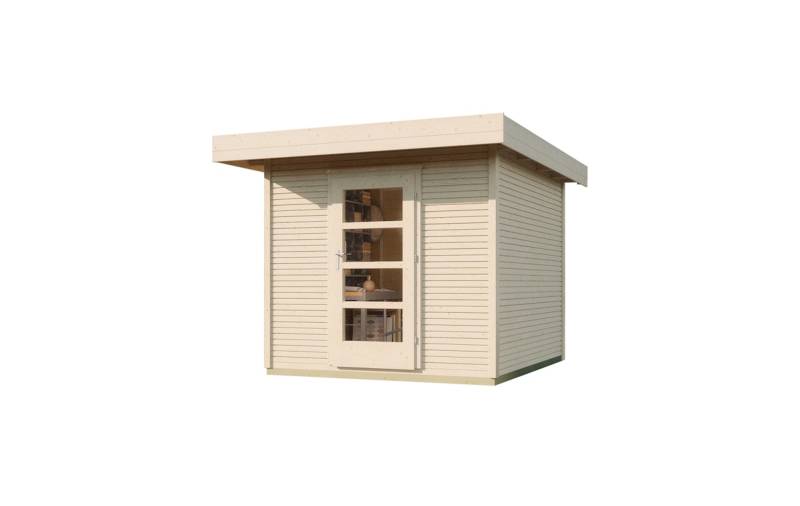 Weka Gartenhaus Designhaus wekaLine 172 mit Vordach (50 cm)-Gr. 1 (205 x 210 cm)-naturbelassen - 50 % Rabatt auf Dacheindeckung von Weka