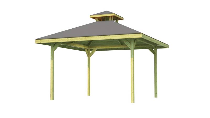 Weka Gartenoase 651 mit Dachaufsatz-380 x 380 cm (Gr. 2) von Weka