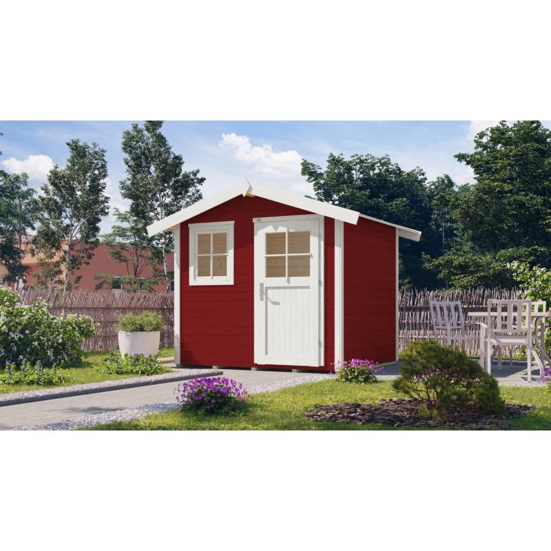 Gartenhaus 123 Gr.1 Satteldach Schwedenrot 28 mm von WEKA