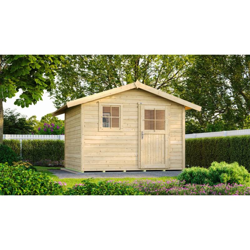 Gartenhaus 123 Gr.4 Satteldach Natur 28 mm von WEKA
