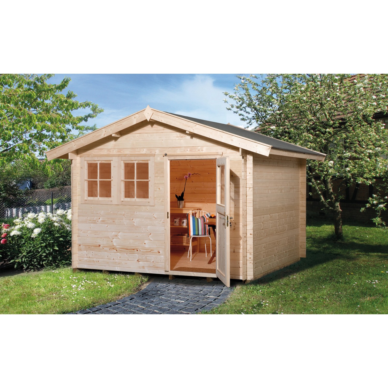 Weka Holz-Gartenhaus Satteldach Unbehandelt 410 cm Weka Holz-Gartenhaus Satteldach Unbehandelt 410 cm von WEKA