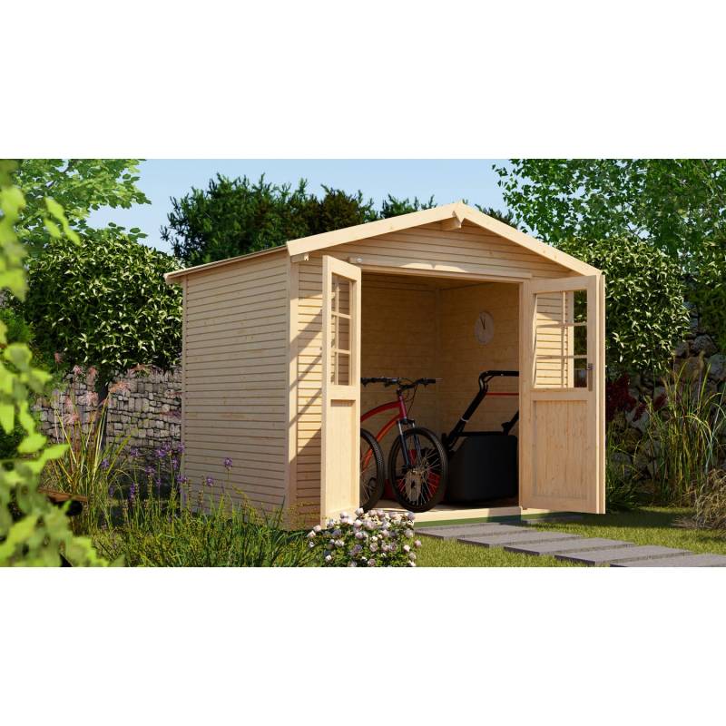 weka Gartenhaus 218 Gr.1, 28 mm, Satteldach mit wekaLine, natur, DT von WEKA