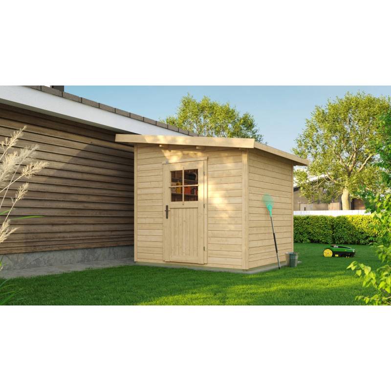 Weka Holz-Gartenhaus Pultdach Unbehandelt 241 cm x 246 cm Weka Holz-Gartenhaus Pultdach Unbehandelt 241 cm x 246 cm von WEKA