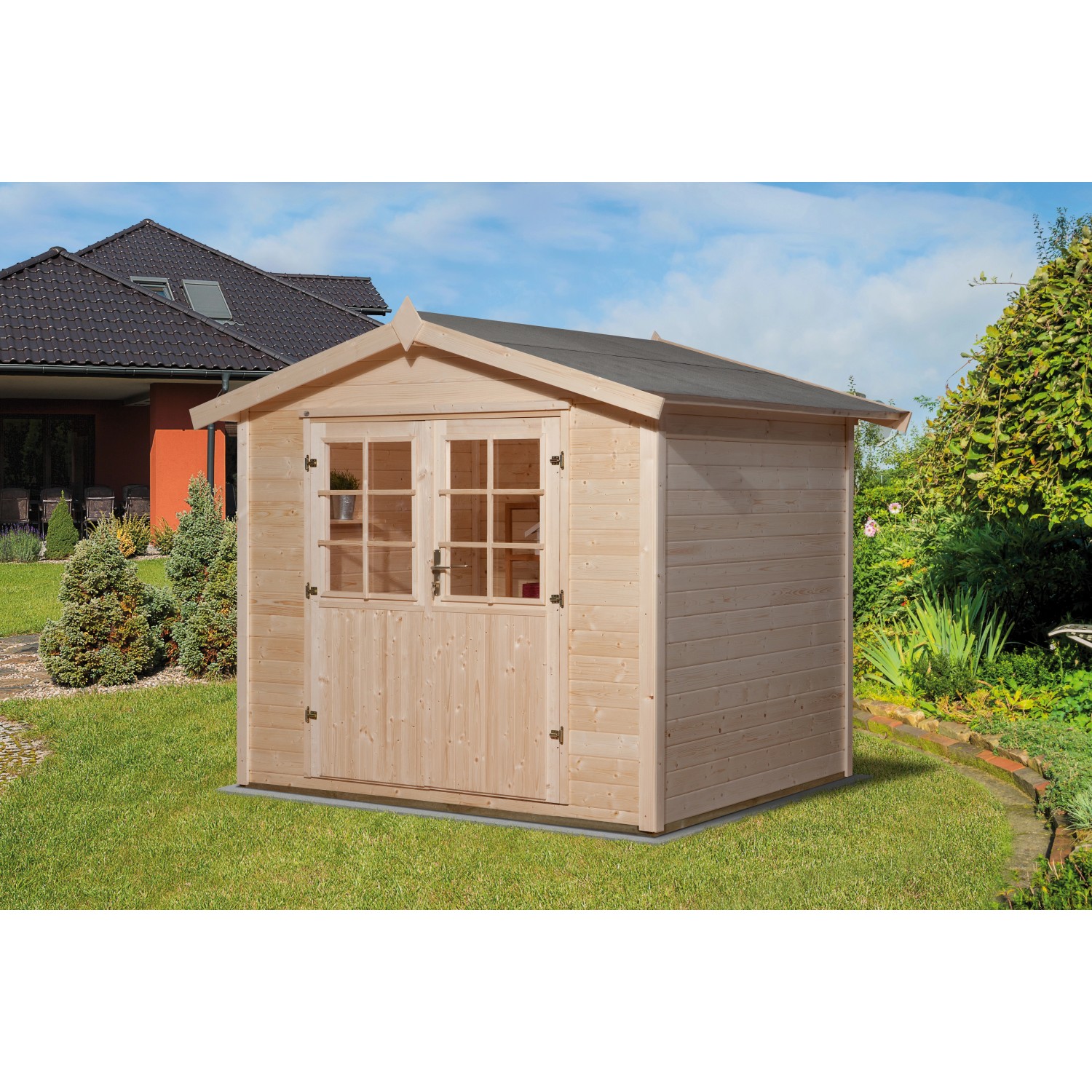 Weka Holz-Gartenhaus Ravenna A Natur BxT: 240 cm x 205 cm von WEKA