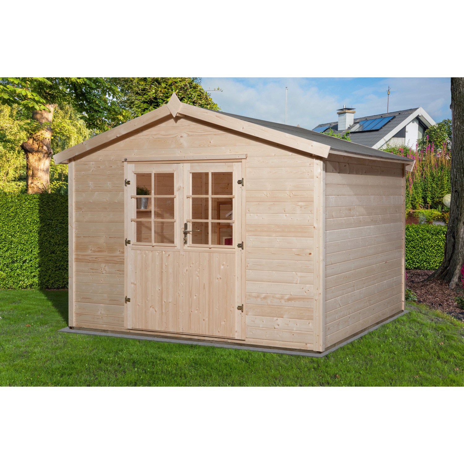 Weka Holz-Gartenhaus Ravenna D Natur BxT: 300 cm x 295 cm von WEKA