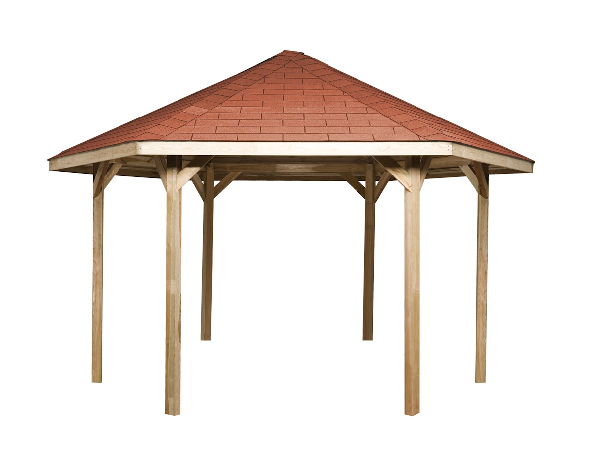 Weka Pavillon 656 - Sparset inkl. Schindeln 399 x 461 cm von Weka