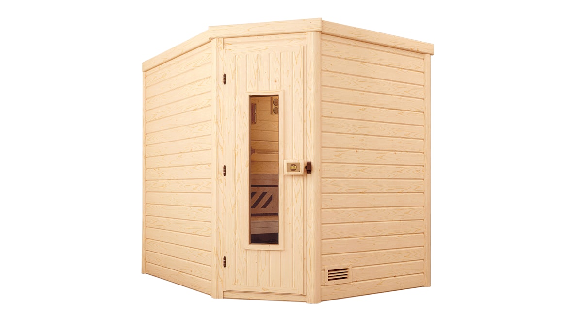 Weka Premium Massivholzsauna Turku 2 Massivholztür ohne Ofen von Weka