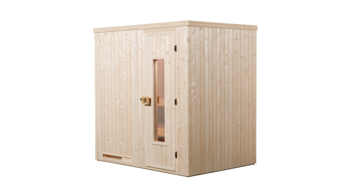 Weka Sauna Halmstad 1 mit Holztür und Fronteinstieg - 68 mm Ohne Ofen von Weka