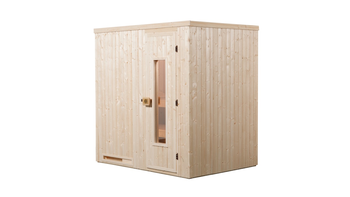 Weka Sauna Halmstad 1 mit Holztür und Fronteinstieg - 68 mm  Ohne Ofen von Weka