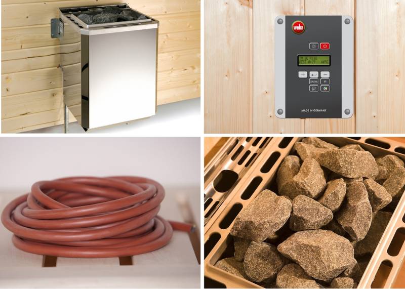 Weka Saunaofen-Set 2 inkl. 4,5 kW Ofen, Saunasteine, Steuergerät von Weka
