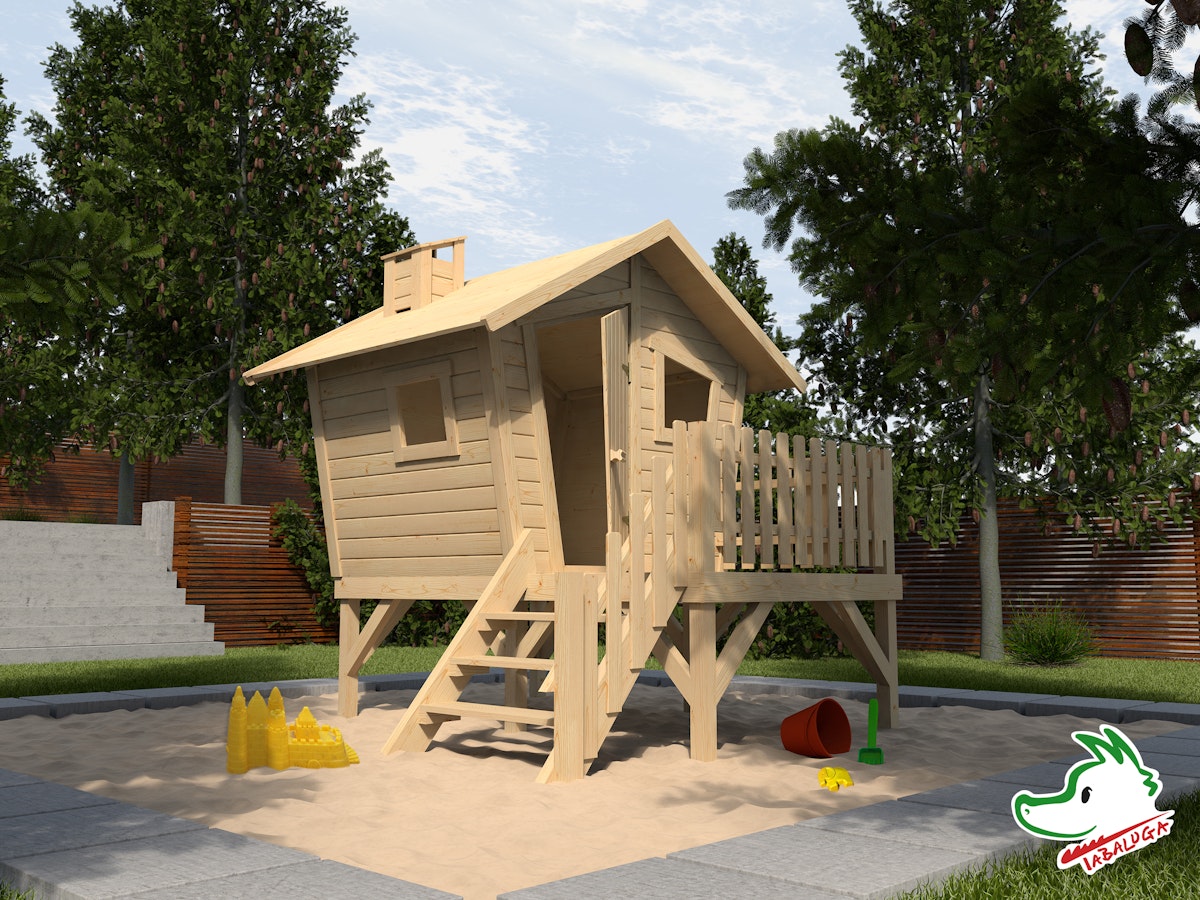Weka Tabaluga Kinderspielhaus Lotti mit Treppe und Terrasse naturbelassen Weka Tabaluga Kinderspielhaus Lotti mit Treppe und Terrasse naturbelassen von Weka