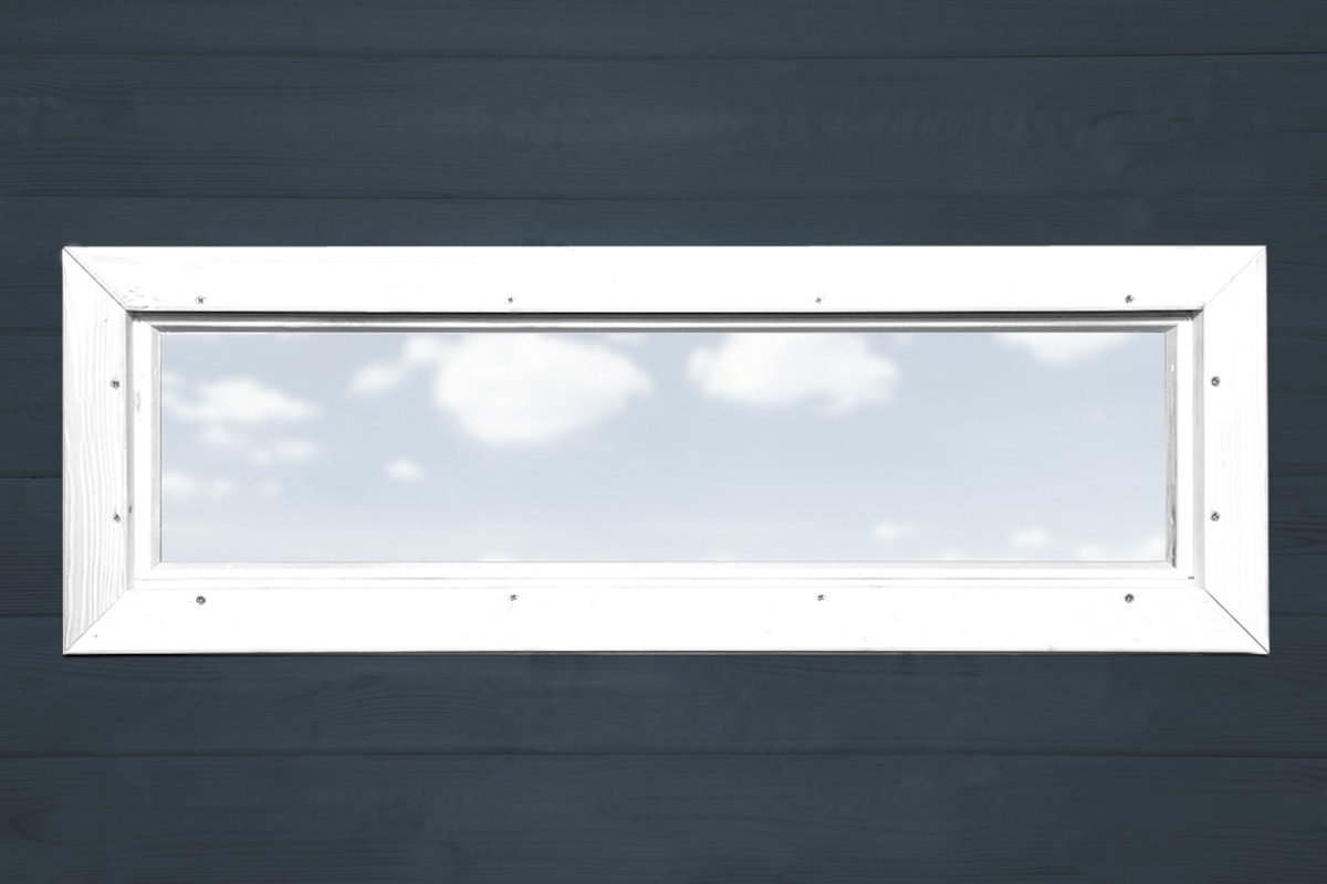 Weka Zusatzfenster feststehend B 125 x H 40 cm, Echtglas-Weiß von Weka