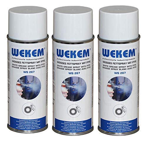 3x 400ml Wekem Weisses Fett-Spray WS267 von Wekem