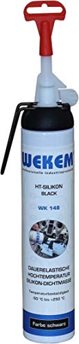 WEKEM WK 148 Hochtemperatursilikon schwarz, Presspack 200 ml von Wekem