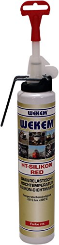 WEKEM WK 158 Hochtemperatursilikon rot, Presspack 200 ml von Wekem