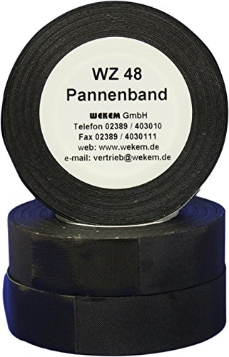 Wekem WZ-48 Pannenband 5m x 19 mm, schwarz von Wekem